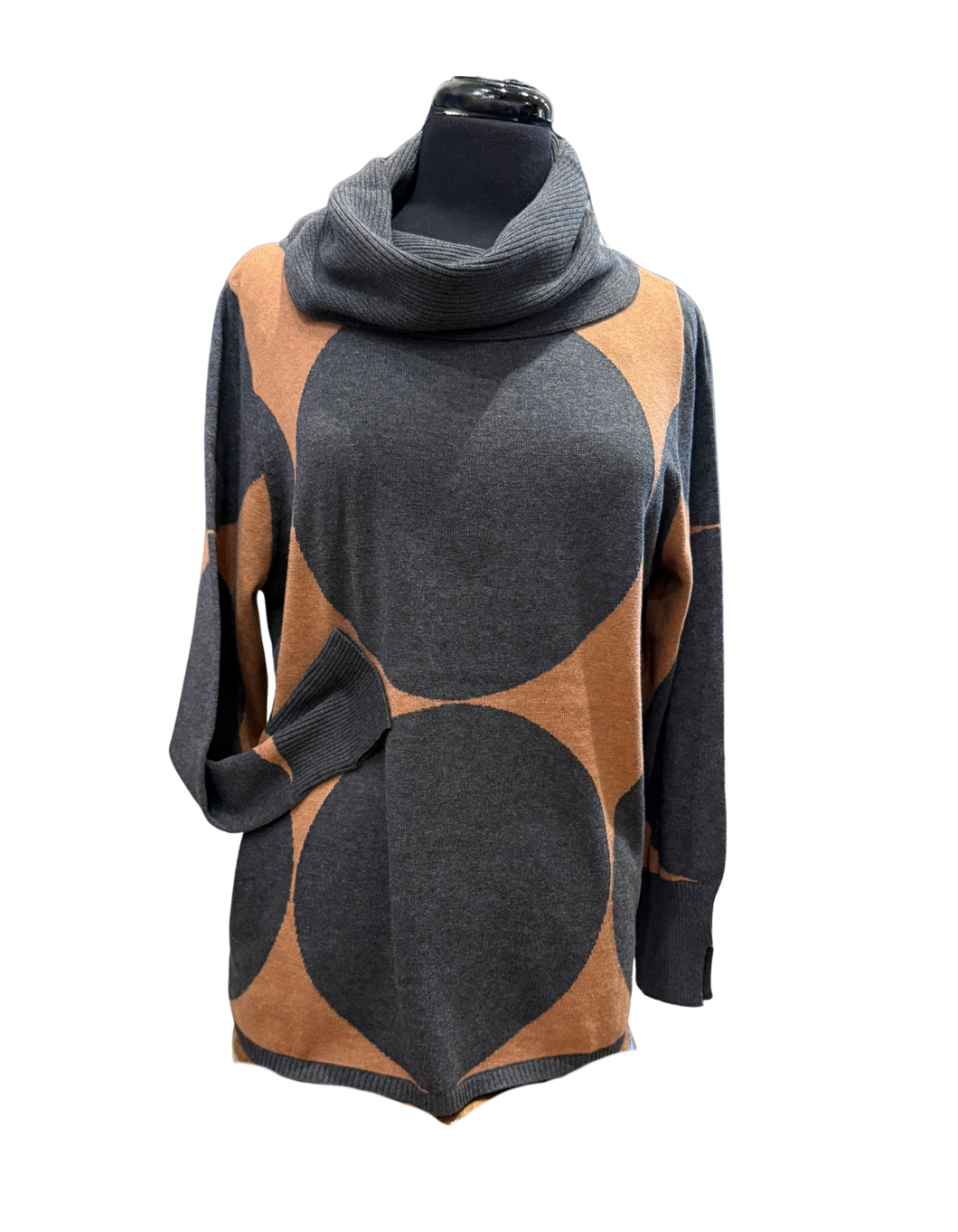 MARBLE FASHION (Scotland) Cowl Neck Sweater