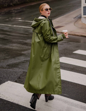 Load image into Gallery viewer, MERNINI RAINCOAT - Petite Chive - 42" length
