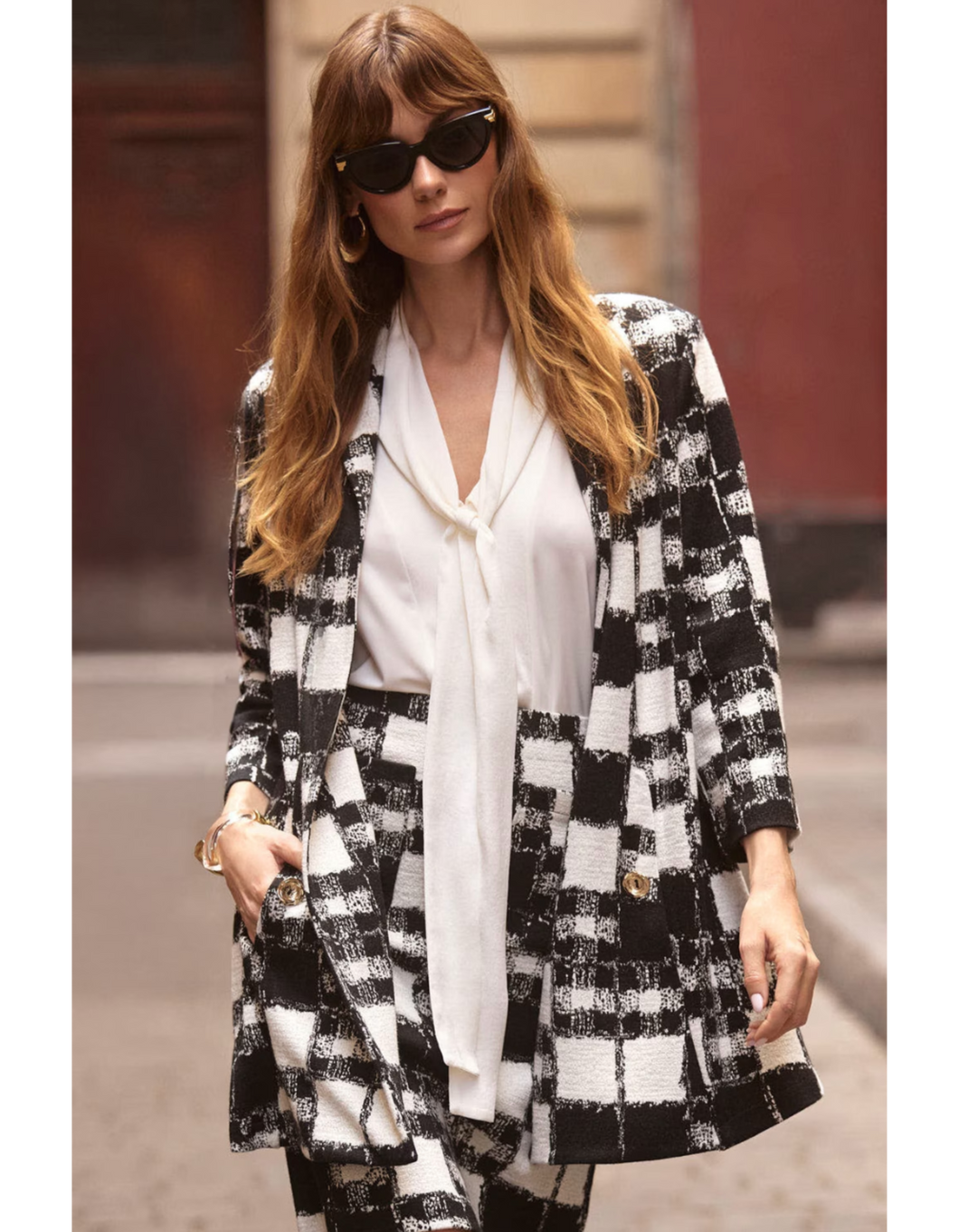JOSEPH RIBKOFF Plaid Blazer