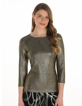 Load image into Gallery viewer, FRANK LYMAN Gold Shiny Top
