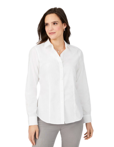FOXCROFT DIANNA Non-Iron Pinpoint Shirt with Darts