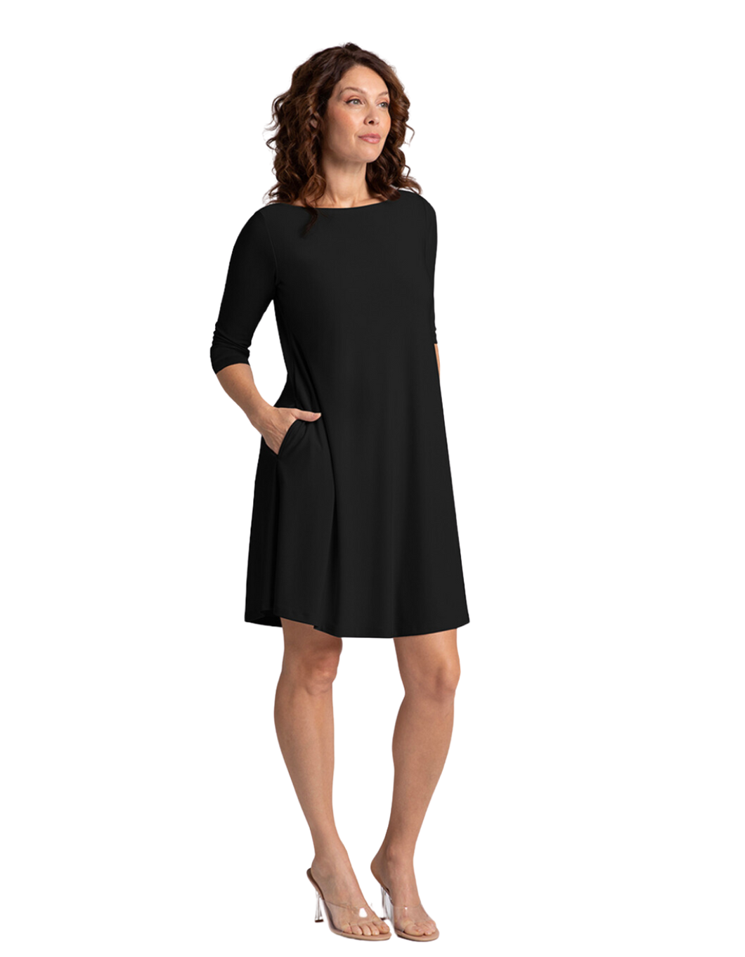 SYMPLI Trapeze Dress 3/4 Sleeves