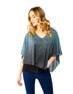 FRANK LYMAN Metallic Look Top