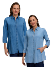 Load image into Gallery viewer, FOXCROFT Cici Denim Tunic
