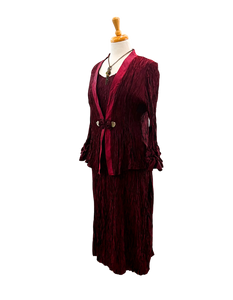LEE ANDERSEN Pomp Bolero & Crush Sleeveless Dress