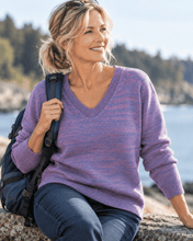 Load image into Gallery viewer, POLLEN V-Neck Calypso Sweater
