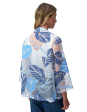 Load image into Gallery viewer, JOSEPH RIBKOFF Blue Multi Sheer Cover Up
