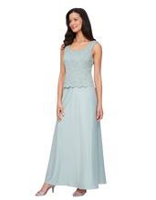 Load image into Gallery viewer, ALEX EVENING  Glitter Lace &amp; Satin Jacket Dress with Open Jacket
