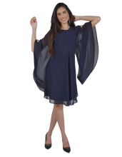 Load image into Gallery viewer, FRANK LYMAN Woven Navy Dress
