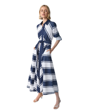 Load image into Gallery viewer, JOSEPH RIBKOFF  Casual Striped Maxi Dress
