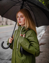 Load image into Gallery viewer, MERNINI RAINCOAT - Petite Chive - 42" length
