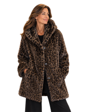 Load image into Gallery viewer, NIKKI JONES Reversible Faux Fur Collar with Hood Coat
