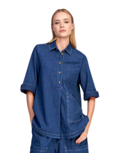 Load image into Gallery viewer, URBAN ALEMBIKA Myles Popover Denim Shirt
