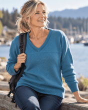 Load image into Gallery viewer, POLLEN V-Neck Calypso Sweater
