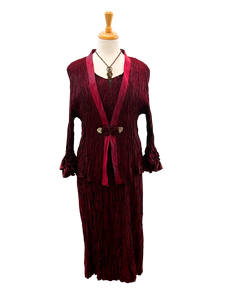 LEE ANDERSEN Pomp Bolero & Crush Sleeveless Dress