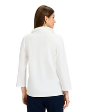 Load image into Gallery viewer, FOXCROFT Tammy Knit Crepe 3/4 Sleeve Popover Shirt
