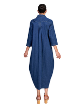 Load image into Gallery viewer, URBAN ALEMBIKA Celine Maxi Shirtdress Dress Denim

