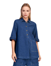 Load image into Gallery viewer, URBAN ALEMBIKA Myles Popover Denim Shirt
