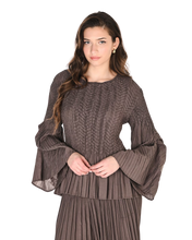Load image into Gallery viewer, JOSEPH RIBKOFF  Crew Neck Pullover With Flare-sleeves and Pants
