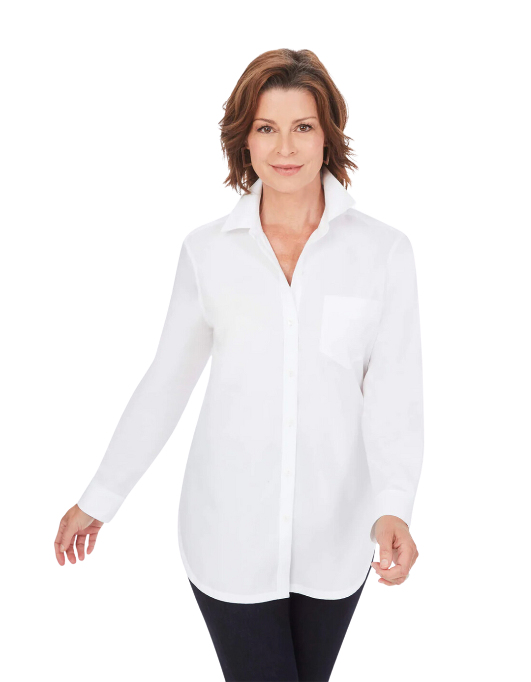 FOXCROFT Boyfriend Pinpoint Non-Iron Shirt