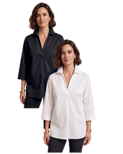 Load image into Gallery viewer, FOXCROFT Cleo 3/4 Sleeves Popover
