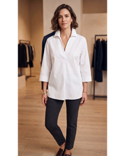 Load image into Gallery viewer, FOXCROFT Cleo 3/4 Sleeves Popover
